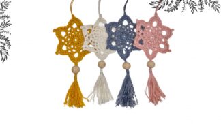 Déco mandala au crochet à suspendre