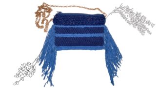 Pochette bleu pour téléphone