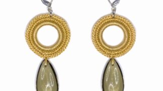 Boucles d'oreilles rondes jaune